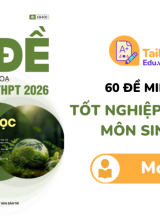 60 Đề minh họa Tốt nghiệp THPT 2026 môn Sinh học PDF Moon